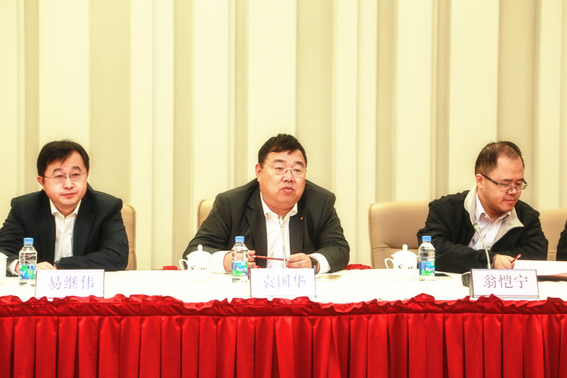杭迎伟、蔡国强接待临港集团总裁袁国华一行就深化双方战略合作开展交流